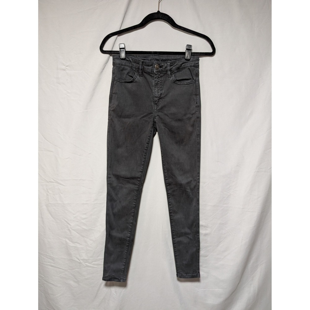 American Eagle Black High Rise Jeggings Skinny Stretch Cotton Denim Women's 2